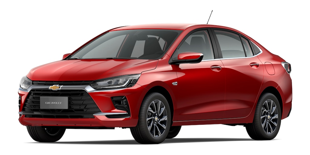 Sedan Onix Plus Premier cor Vermelho Scarlet